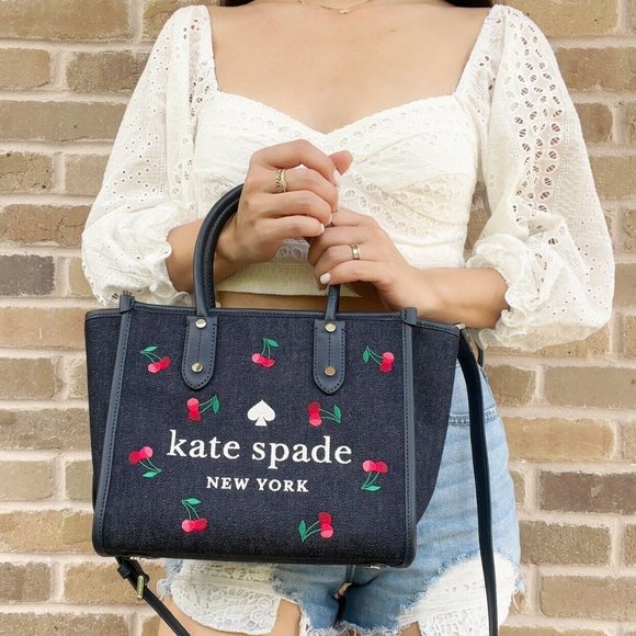 Kate Spade Tote Crossbody Denim Blue Multi - Picture 4 of 4